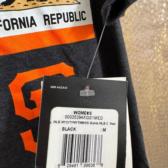 Nike Dri Fit Gray Orange Women's Athletic Giants MLB California SF Top M NWT - Picture 5 of 7